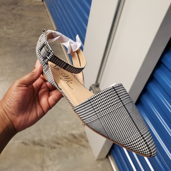 plaid pointed toe flats